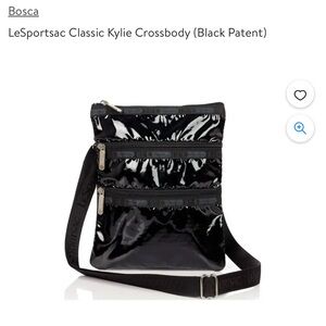 LeSportSac black patent, crossbody bag.
